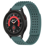 سوار ساعة سيليكون قابل للتنفس بنقاط ثلاثية الأبعاد مع ثقوب 20 مم، لساعة Samsung Galaxy Watch 5 مقاس 44 مم، لساعة Samsung Galaxy Watch 5 Pro مقاس 45 مم، لساعة Samsung Galaxy Watch 5 مقاس 40 مم
