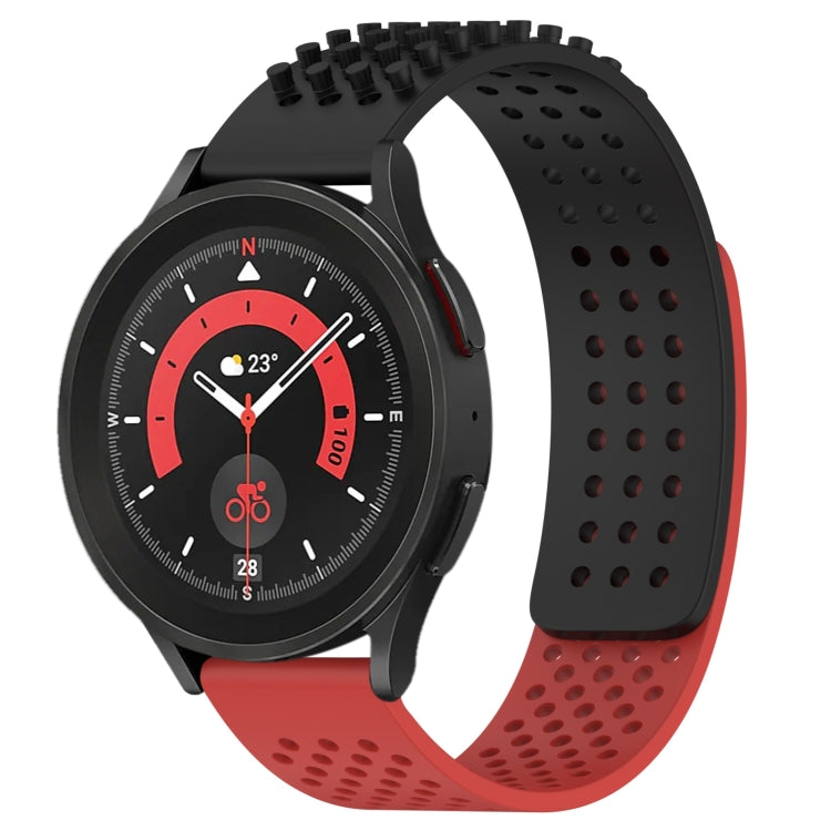 سوار ساعة سيليكون قابل للتنفس بنقاط ثلاثية الأبعاد مع ثقوب 20 مم، لساعة Samsung Galaxy Watch 5 مقاس 44 مم، لساعة Samsung Galaxy Watch 5 Pro مقاس 45 مم، لساعة Samsung Galaxy Watch 5 مقاس 40 مم