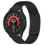 سوار ساعة سيليكون قابل للتنفس بنقاط ثلاثية الأبعاد مع ثقوب 20 مم، لساعة Samsung Galaxy Watch 5 مقاس 44 مم، لساعة Samsung Galaxy Watch 5 Pro مقاس 45 مم، لساعة Samsung Galaxy Watch 5 مقاس 40 مم