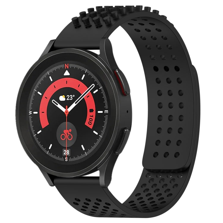 سوار ساعة سيليكون قابل للتنفس بنقاط ثلاثية الأبعاد مع ثقوب 20 مم، لساعة Samsung Galaxy Watch 5 مقاس 44 مم، لساعة Samsung Galaxy Watch 5 Pro مقاس 45 مم، لساعة Samsung Galaxy Watch 5 مقاس 40 مم