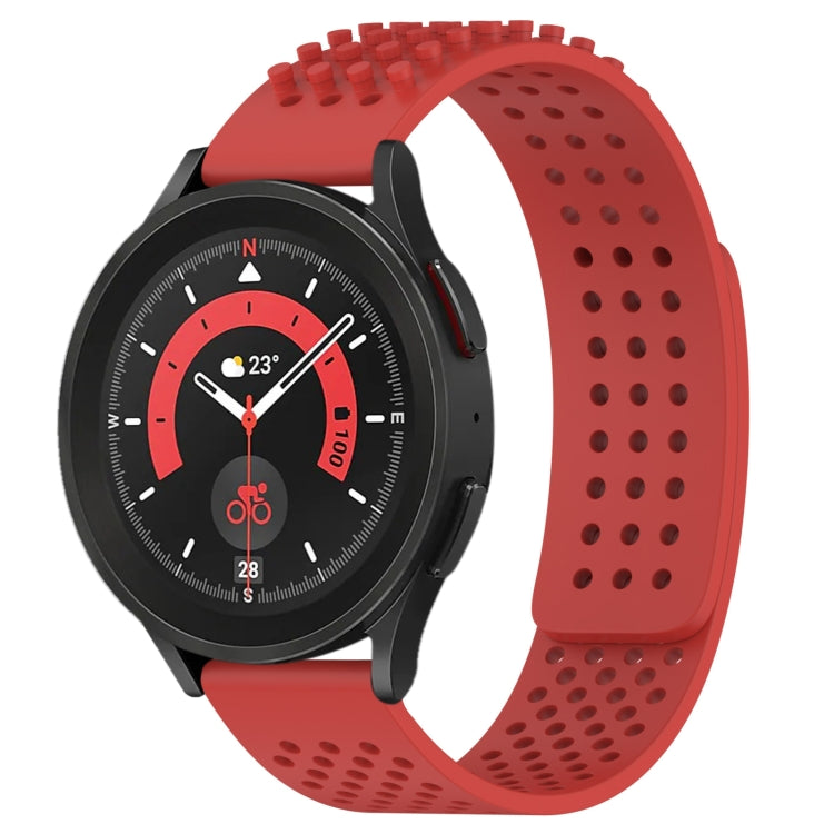 سوار ساعة سيليكون قابل للتنفس بنقاط ثلاثية الأبعاد مع ثقوب 20 مم، لساعة Samsung Galaxy Watch 5 مقاس 44 مم، لساعة Samsung Galaxy Watch 5 Pro مقاس 45 مم، لساعة Samsung Galaxy Watch 5 مقاس 40 مم