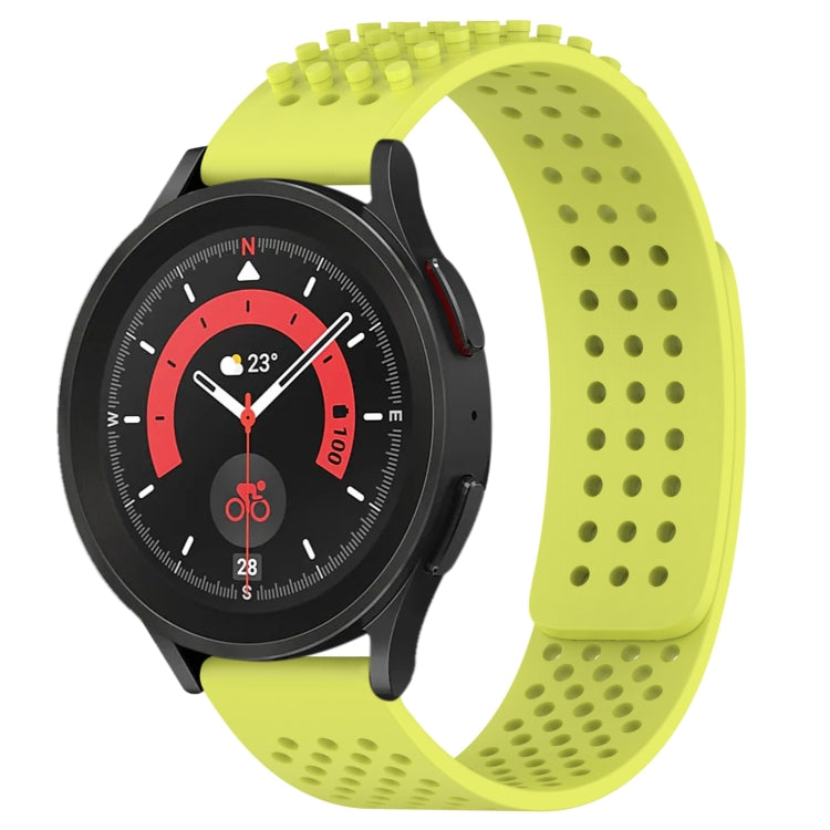 سوار ساعة سيليكون قابل للتنفس بنقاط ثلاثية الأبعاد مع ثقوب 20 مم، لساعة Samsung Galaxy Watch 5 مقاس 44 مم، لساعة Samsung Galaxy Watch 5 Pro مقاس 45 مم، لساعة Samsung Galaxy Watch 5 مقاس 40 مم
