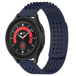 سوار ساعة سيليكون قابل للتنفس بنقاط ثلاثية الأبعاد مع ثقوب 20 مم، لساعة Samsung Galaxy Watch 5 مقاس 44 مم، لساعة Samsung Galaxy Watch 5 Pro مقاس 45 مم، لساعة Samsung Galaxy Watch 5 مقاس 40 مم