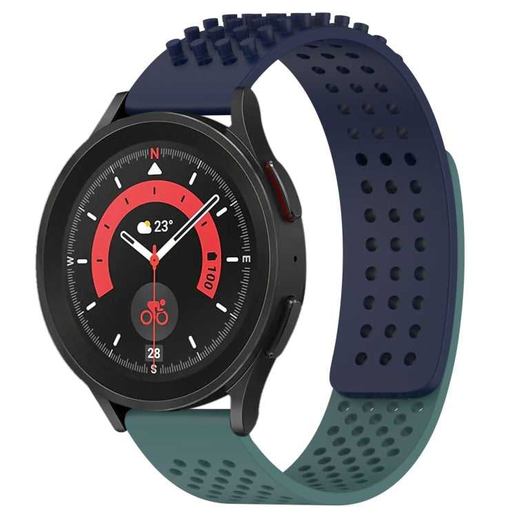 سوار ساعة سيليكون قابل للتنفس بنقاط ثلاثية الأبعاد مع ثقوب 20 مم، لساعة Samsung Galaxy Watch 5 مقاس 44 مم، لساعة Samsung Galaxy Watch 5 Pro مقاس 45 مم، لساعة Samsung Galaxy Watch 5 مقاس 40 مم