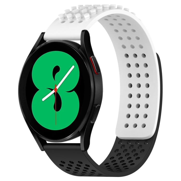سوار ساعة سيليكون قابل للتنفس بنقاط ثلاثية الأبعاد مع ثقوب 20 مم، لساعة Samsung Galaxy Watch 4 مقاس 44 مم، لساعة Samsung Galaxy Watch 4 مقاس 40 مم، لساعة Samsung Galaxy Watch 4 Classic مقاس 46 مم