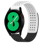 سوار ساعة سيليكون قابل للتنفس بنقاط ثلاثية الأبعاد مع ثقوب 20 مم، لساعة Samsung Galaxy Watch 4 مقاس 44 مم، لساعة Samsung Galaxy Watch 4 مقاس 40 مم، لساعة Samsung Galaxy Watch 4 Classic مقاس 46 مم
