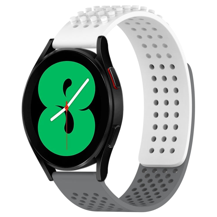 سوار ساعة سيليكون قابل للتنفس بنقاط ثلاثية الأبعاد مع ثقوب 20 مم، لساعة Samsung Galaxy Watch 4 مقاس 44 مم، لساعة Samsung Galaxy Watch 4 مقاس 40 مم، لساعة Samsung Galaxy Watch 4 Classic مقاس 46 مم