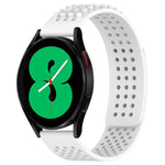 سوار ساعة سيليكون قابل للتنفس بنقاط ثلاثية الأبعاد مع ثقوب 20 مم، لساعة Samsung Galaxy Watch 4 مقاس 44 مم، لساعة Samsung Galaxy Watch 4 مقاس 40 مم، لساعة Samsung Galaxy Watch 4 Classic مقاس 46 مم