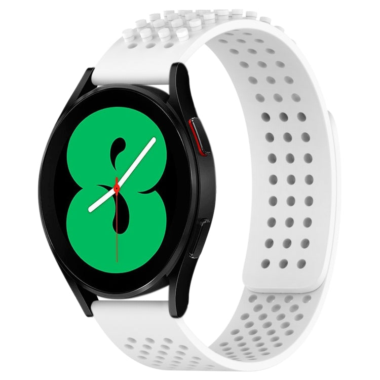 سوار ساعة سيليكون قابل للتنفس بنقاط ثلاثية الأبعاد مع ثقوب 20 مم، لساعة Samsung Galaxy Watch 4 مقاس 44 مم، لساعة Samsung Galaxy Watch 4 مقاس 40 مم، لساعة Samsung Galaxy Watch 4 Classic مقاس 46 مم