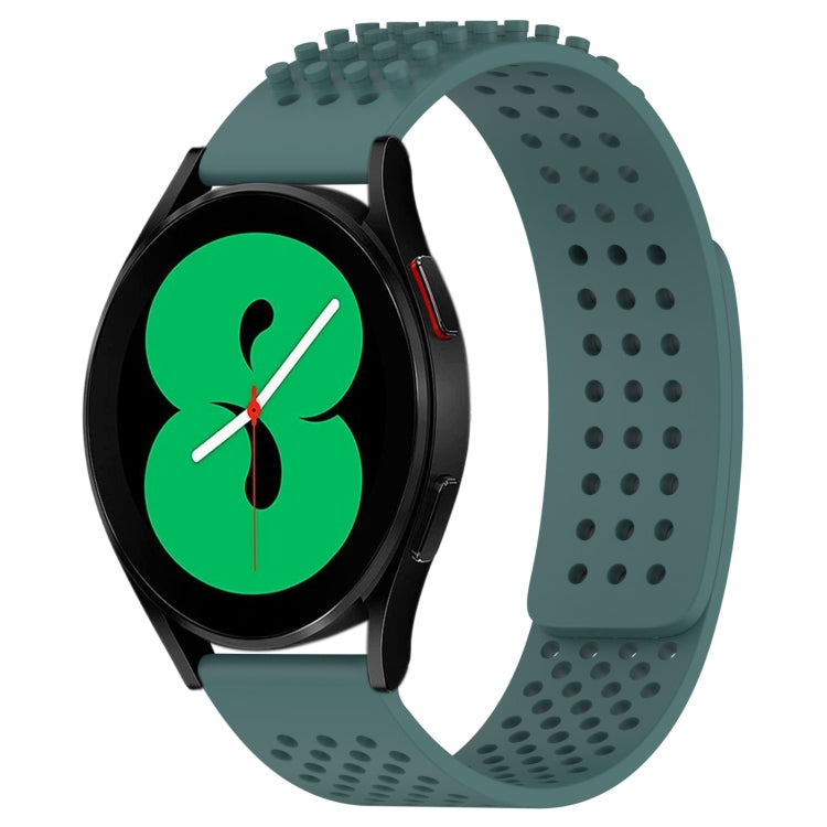 سوار ساعة سيليكون قابل للتنفس بنقاط ثلاثية الأبعاد مع ثقوب 20 مم، لساعة Samsung Galaxy Watch 4 مقاس 44 مم، لساعة Samsung Galaxy Watch 4 مقاس 40 مم، لساعة Samsung Galaxy Watch 4 Classic مقاس 46 مم