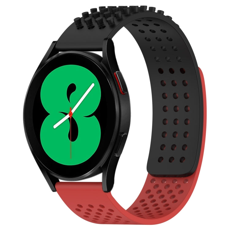 سوار ساعة سيليكون قابل للتنفس بنقاط ثلاثية الأبعاد مع ثقوب 20 مم، لساعة Samsung Galaxy Watch 4 مقاس 44 مم، لساعة Samsung Galaxy Watch 4 مقاس 40 مم، لساعة Samsung Galaxy Watch 4 Classic مقاس 46 مم