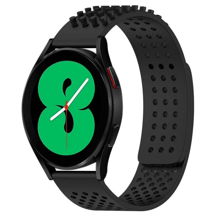 سوار ساعة سيليكون قابل للتنفس بنقاط ثلاثية الأبعاد مع ثقوب 20 مم، لساعة Samsung Galaxy Watch 4 مقاس 44 مم، لساعة Samsung Galaxy Watch 4 مقاس 40 مم، لساعة Samsung Galaxy Watch 4 Classic مقاس 46 مم