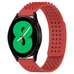 سوار ساعة سيليكون قابل للتنفس بنقاط ثلاثية الأبعاد مع ثقوب 20 مم، لساعة Samsung Galaxy Watch 4 مقاس 44 مم، لساعة Samsung Galaxy Watch 4 مقاس 40 مم، لساعة Samsung Galaxy Watch 4 Classic مقاس 46 مم