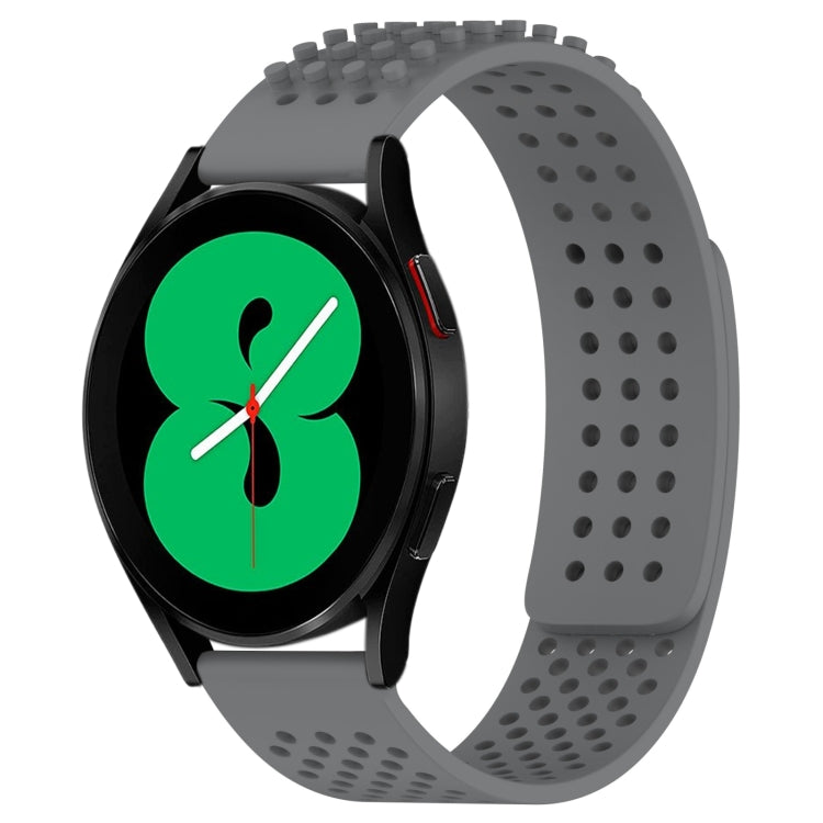سوار ساعة سيليكون قابل للتنفس بنقاط ثلاثية الأبعاد مع ثقوب 20 مم، لساعة Samsung Galaxy Watch 4 مقاس 44 مم، لساعة Samsung Galaxy Watch 4 مقاس 40 مم، لساعة Samsung Galaxy Watch 4 Classic مقاس 46 مم