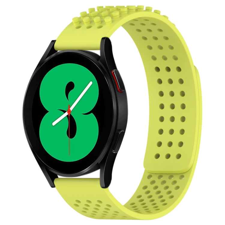 سوار ساعة سيليكون قابل للتنفس بنقاط ثلاثية الأبعاد مع ثقوب 20 مم، لساعة Samsung Galaxy Watch 4 مقاس 44 مم، لساعة Samsung Galaxy Watch 4 مقاس 40 مم، لساعة Samsung Galaxy Watch 4 Classic مقاس 46 مم