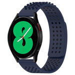 سوار ساعة سيليكون قابل للتنفس بنقاط ثلاثية الأبعاد مع ثقوب 20 مم، لساعة Samsung Galaxy Watch 4 مقاس 44 مم، لساعة Samsung Galaxy Watch 4 مقاس 40 مم، لساعة Samsung Galaxy Watch 4 Classic مقاس 46 مم