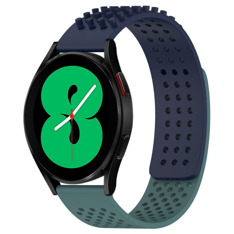 سوار ساعة سيليكون قابل للتنفس بنقاط ثلاثية الأبعاد مع ثقوب 20 مم، لساعة Samsung Galaxy Watch 4 مقاس 44 مم، لساعة Samsung Galaxy Watch 4 مقاس 40 مم، لساعة Samsung Galaxy Watch 4 Classic مقاس 46 مم