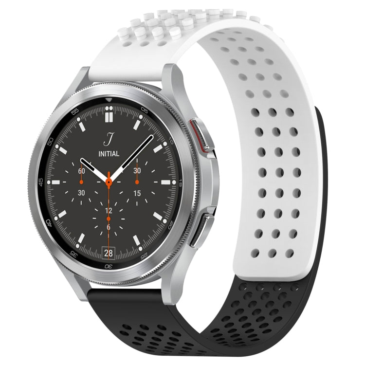 سوار ساعة سيليكون قابل للتنفس بنقاط ثلاثية الأبعاد مع ثقوب 20 مم، لساعة Samsung Galaxy Watch 4 مقاس 44 مم، لساعة Samsung Galaxy Watch 4 مقاس 40 مم، لساعة Samsung Galaxy Watch 4 Classic مقاس 46 مم