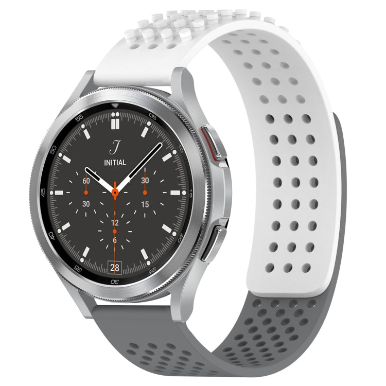 سوار ساعة سيليكون قابل للتنفس بنقاط ثلاثية الأبعاد مع ثقوب 20 مم، لساعة Samsung Galaxy Watch 4 مقاس 44 مم، لساعة Samsung Galaxy Watch 4 مقاس 40 مم، لساعة Samsung Galaxy Watch 4 Classic مقاس 46 مم