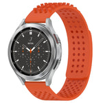 سوار ساعة سيليكون قابل للتنفس بنقاط ثلاثية الأبعاد مع ثقوب 20 مم، لساعة Samsung Galaxy Watch 4 مقاس 44 مم، لساعة Samsung Galaxy Watch 4 مقاس 40 مم، لساعة Samsung Galaxy Watch 4 Classic مقاس 46 مم