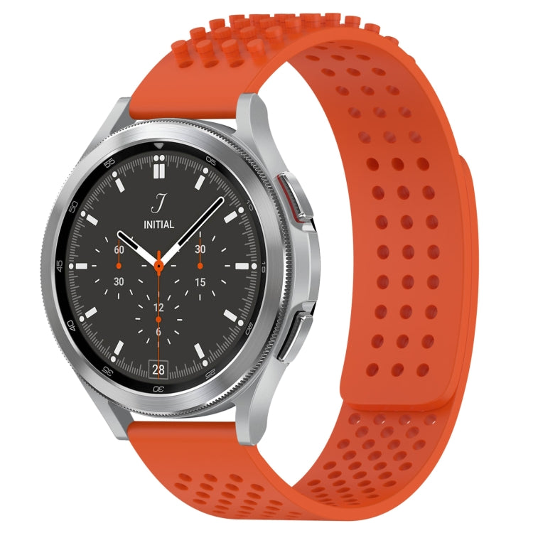 سوار ساعة سيليكون قابل للتنفس بنقاط ثلاثية الأبعاد مع ثقوب 20 مم، لساعة Samsung Galaxy Watch 4 مقاس 44 مم، لساعة Samsung Galaxy Watch 4 مقاس 40 مم، لساعة Samsung Galaxy Watch 4 Classic مقاس 46 مم