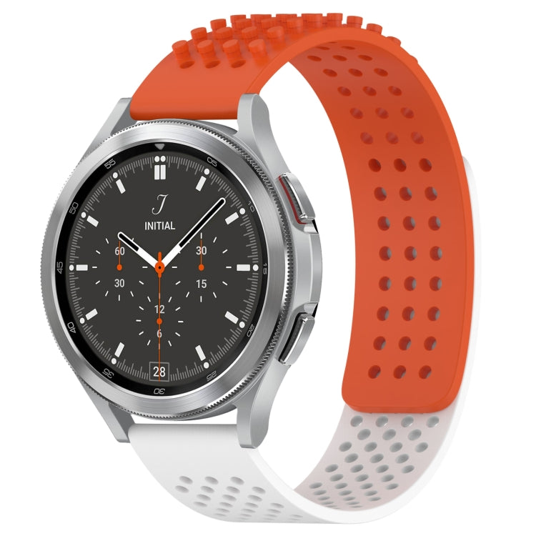 سوار ساعة سيليكون قابل للتنفس بنقاط ثلاثية الأبعاد مع ثقوب 20 مم، لساعة Samsung Galaxy Watch 4 مقاس 44 مم، لساعة Samsung Galaxy Watch 4 مقاس 40 مم، لساعة Samsung Galaxy Watch 4 Classic مقاس 46 مم
