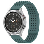 سوار ساعة سيليكون قابل للتنفس بنقاط ثلاثية الأبعاد مع ثقوب 20 مم، لساعة Samsung Galaxy Watch 4 مقاس 44 مم، لساعة Samsung Galaxy Watch 4 مقاس 40 مم، لساعة Samsung Galaxy Watch 4 Classic مقاس 46 مم