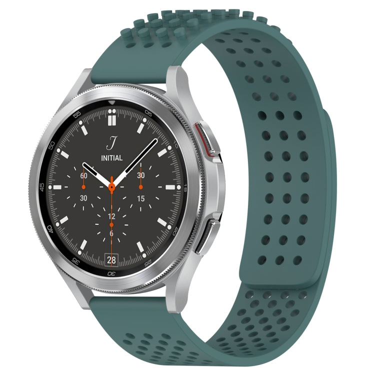 سوار ساعة سيليكون قابل للتنفس بنقاط ثلاثية الأبعاد مع ثقوب 20 مم، لساعة Samsung Galaxy Watch 4 مقاس 44 مم، لساعة Samsung Galaxy Watch 4 مقاس 40 مم، لساعة Samsung Galaxy Watch 4 Classic مقاس 46 مم