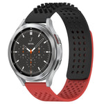 سوار ساعة سيليكون قابل للتنفس بنقاط ثلاثية الأبعاد مع ثقوب 20 مم، لساعة Samsung Galaxy Watch 4 مقاس 44 مم، لساعة Samsung Galaxy Watch 4 مقاس 40 مم، لساعة Samsung Galaxy Watch 4 Classic مقاس 46 مم