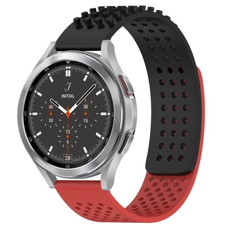 سوار ساعة سيليكون قابل للتنفس بنقاط ثلاثية الأبعاد مع ثقوب 20 مم، لساعة Samsung Galaxy Watch 4 مقاس 44 مم، لساعة Samsung Galaxy Watch 4 مقاس 40 مم، لساعة Samsung Galaxy Watch 4 Classic مقاس 46 مم