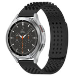 سوار ساعة سيليكون قابل للتنفس بنقاط ثلاثية الأبعاد مع ثقوب 20 مم، لساعة Samsung Galaxy Watch 4 مقاس 44 مم، لساعة Samsung Galaxy Watch 4 مقاس 40 مم، لساعة Samsung Galaxy Watch 4 Classic مقاس 46 مم