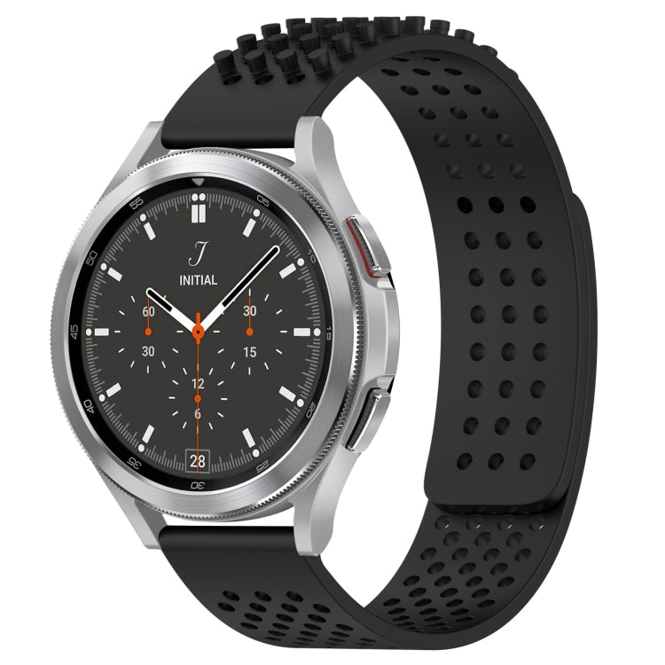 سوار ساعة سيليكون قابل للتنفس بنقاط ثلاثية الأبعاد مع ثقوب 20 مم، لساعة Samsung Galaxy Watch 4 مقاس 44 مم، لساعة Samsung Galaxy Watch 4 مقاس 40 مم، لساعة Samsung Galaxy Watch 4 Classic مقاس 46 مم