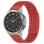 سوار ساعة سيليكون قابل للتنفس بنقاط ثلاثية الأبعاد مع ثقوب 20 مم، لساعة Samsung Galaxy Watch 4 مقاس 44 مم، لساعة Samsung Galaxy Watch 4 مقاس 40 مم، لساعة Samsung Galaxy Watch 4 Classic مقاس 46 مم