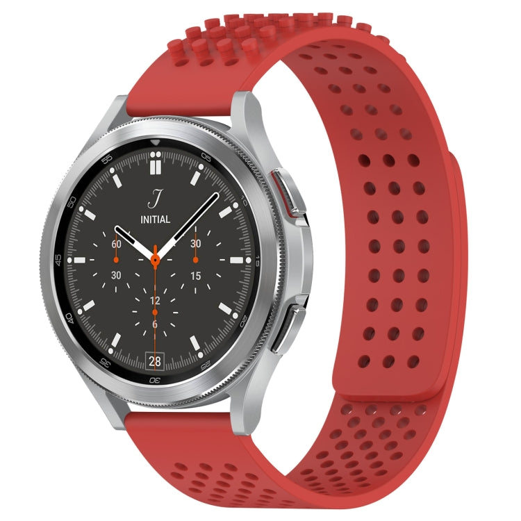سوار ساعة سيليكون قابل للتنفس بنقاط ثلاثية الأبعاد مع ثقوب 20 مم، لساعة Samsung Galaxy Watch 4 مقاس 44 مم، لساعة Samsung Galaxy Watch 4 مقاس 40 مم، لساعة Samsung Galaxy Watch 4 Classic مقاس 46 مم