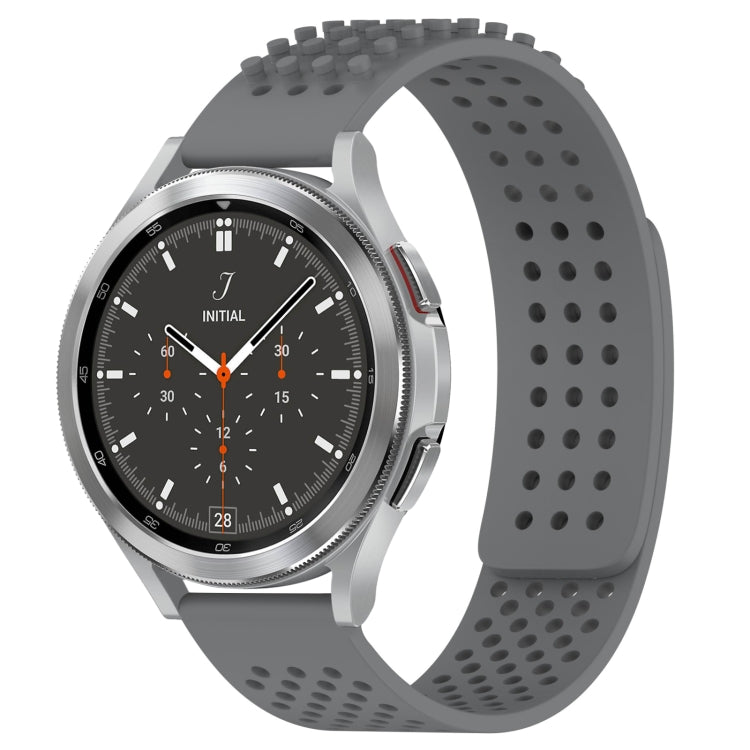 سوار ساعة سيليكون قابل للتنفس بنقاط ثلاثية الأبعاد مع ثقوب 20 مم، لساعة Samsung Galaxy Watch 4 مقاس 44 مم، لساعة Samsung Galaxy Watch 4 مقاس 40 مم، لساعة Samsung Galaxy Watch 4 Classic مقاس 46 مم
