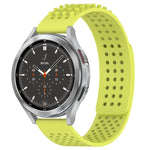 سوار ساعة سيليكون قابل للتنفس بنقاط ثلاثية الأبعاد مع ثقوب 20 مم، لساعة Samsung Galaxy Watch 4 مقاس 44 مم، لساعة Samsung Galaxy Watch 4 مقاس 40 مم، لساعة Samsung Galaxy Watch 4 Classic مقاس 46 مم