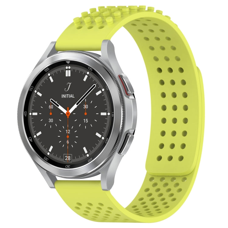 سوار ساعة سيليكون قابل للتنفس بنقاط ثلاثية الأبعاد مع ثقوب 20 مم، لساعة Samsung Galaxy Watch 4 مقاس 44 مم، لساعة Samsung Galaxy Watch 4 مقاس 40 مم، لساعة Samsung Galaxy Watch 4 Classic مقاس 46 مم