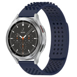 سوار ساعة سيليكون قابل للتنفس بنقاط ثلاثية الأبعاد مع ثقوب 20 مم، لساعة Samsung Galaxy Watch 4 مقاس 44 مم، لساعة Samsung Galaxy Watch 4 مقاس 40 مم، لساعة Samsung Galaxy Watch 4 Classic مقاس 46 مم