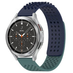 سوار ساعة سيليكون قابل للتنفس بنقاط ثلاثية الأبعاد مع ثقوب 20 مم، لساعة Samsung Galaxy Watch 4 مقاس 44 مم، لساعة Samsung Galaxy Watch 4 مقاس 40 مم، لساعة Samsung Galaxy Watch 4 Classic مقاس 46 مم