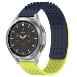 سوار ساعة سيليكون قابل للتنفس بنقاط ثلاثية الأبعاد مع ثقوب 20 مم، لساعة Samsung Galaxy Watch 4 مقاس 44 مم، لساعة Samsung Galaxy Watch 4 مقاس 40 مم، لساعة Samsung Galaxy Watch 4 Classic مقاس 46 مم