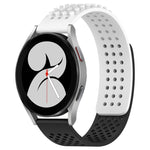 سوار ساعة سيليكون قابل للتنفس بنقاط ثلاثية الأبعاد مع ثقوب 20 مم، لساعة Samsung Galaxy Watch 4 مقاس 44 مم، لساعة Samsung Galaxy Watch 4 مقاس 40 مم، لساعة Samsung Galaxy Watch 4 Classic مقاس 46 مم