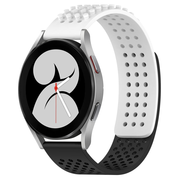 سوار ساعة سيليكون قابل للتنفس بنقاط ثلاثية الأبعاد مع ثقوب 20 مم، لساعة Samsung Galaxy Watch 4 مقاس 44 مم، لساعة Samsung Galaxy Watch 4 مقاس 40 مم، لساعة Samsung Galaxy Watch 4 Classic مقاس 46 مم