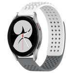 سوار ساعة سيليكون قابل للتنفس بنقاط ثلاثية الأبعاد مع ثقوب 20 مم، لساعة Samsung Galaxy Watch 4 مقاس 44 مم، لساعة Samsung Galaxy Watch 4 مقاس 40 مم، لساعة Samsung Galaxy Watch 4 Classic مقاس 46 مم