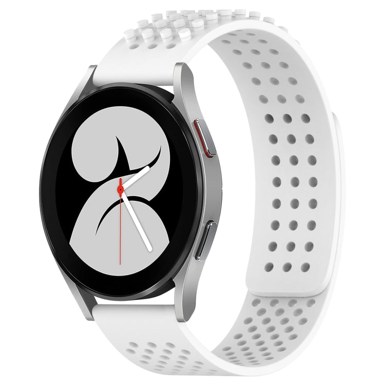 سوار ساعة سيليكون قابل للتنفس بنقاط ثلاثية الأبعاد مع ثقوب 20 مم، لساعة Samsung Galaxy Watch 4 مقاس 44 مم، لساعة Samsung Galaxy Watch 4 مقاس 40 مم، لساعة Samsung Galaxy Watch 4 Classic مقاس 46 مم