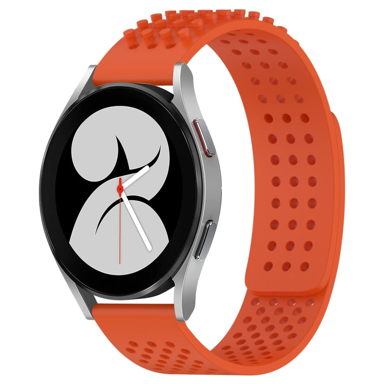 سوار ساعة سيليكون قابل للتنفس بنقاط ثلاثية الأبعاد مع ثقوب 20 مم، لساعة Samsung Galaxy Watch 4 مقاس 44 مم، لساعة Samsung Galaxy Watch 4 مقاس 40 مم، لساعة Samsung Galaxy Watch 4 Classic مقاس 46 مم