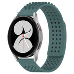سوار ساعة سيليكون قابل للتنفس بنقاط ثلاثية الأبعاد مع ثقوب 20 مم، لساعة Samsung Galaxy Watch 4 مقاس 44 مم، لساعة Samsung Galaxy Watch 4 مقاس 40 مم، لساعة Samsung Galaxy Watch 4 Classic مقاس 46 مم