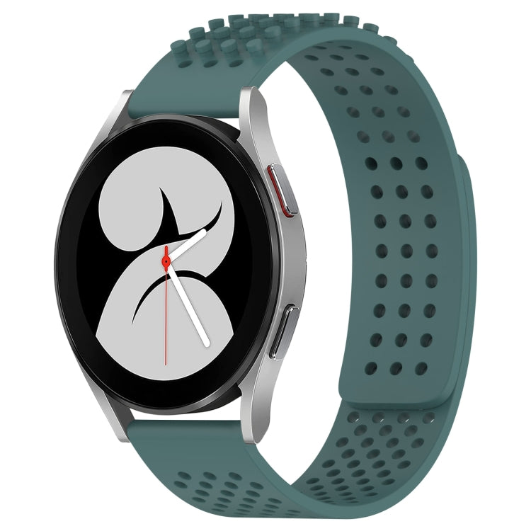 سوار ساعة سيليكون قابل للتنفس بنقاط ثلاثية الأبعاد مع ثقوب 20 مم، لساعة Samsung Galaxy Watch 4 مقاس 44 مم، لساعة Samsung Galaxy Watch 4 مقاس 40 مم، لساعة Samsung Galaxy Watch 4 Classic مقاس 46 مم