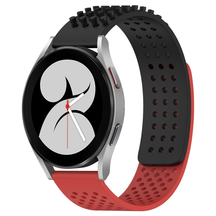 سوار ساعة سيليكون قابل للتنفس بنقاط ثلاثية الأبعاد مع ثقوب 20 مم، لساعة Samsung Galaxy Watch 4 مقاس 44 مم، لساعة Samsung Galaxy Watch 4 مقاس 40 مم، لساعة Samsung Galaxy Watch 4 Classic مقاس 46 مم