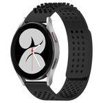 سوار ساعة سيليكون قابل للتنفس بنقاط ثلاثية الأبعاد مع ثقوب 20 مم، لساعة Samsung Galaxy Watch 4 مقاس 44 مم، لساعة Samsung Galaxy Watch 4 مقاس 40 مم، لساعة Samsung Galaxy Watch 4 Classic مقاس 46 مم