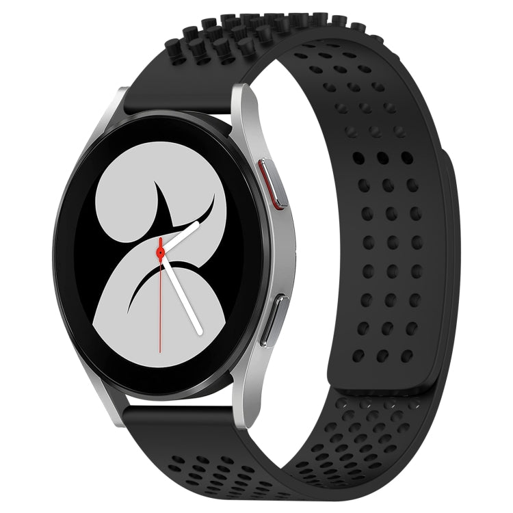 سوار ساعة سيليكون قابل للتنفس بنقاط ثلاثية الأبعاد مع ثقوب 20 مم، لساعة Samsung Galaxy Watch 4 مقاس 44 مم، لساعة Samsung Galaxy Watch 4 مقاس 40 مم، لساعة Samsung Galaxy Watch 4 Classic مقاس 46 مم